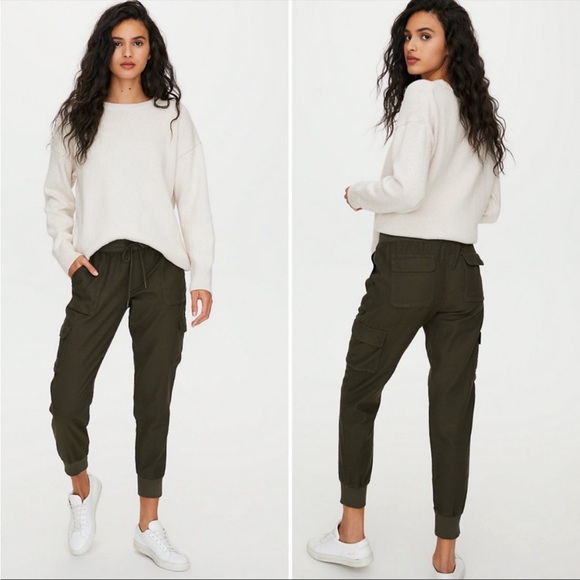 Aritzia Pants - Aritzia Community Cebu Pant Cotton Jogger Cargo Pants Khaki Olive Green